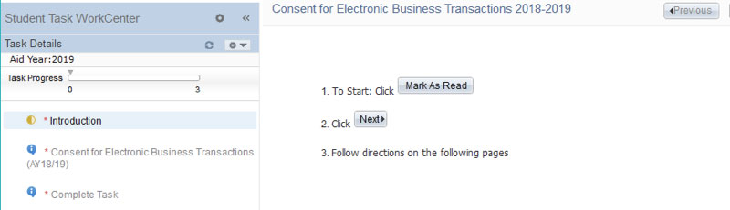 Second screenshot of E-Consent Process